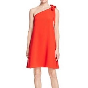 Likely Red One-shoulder Dress